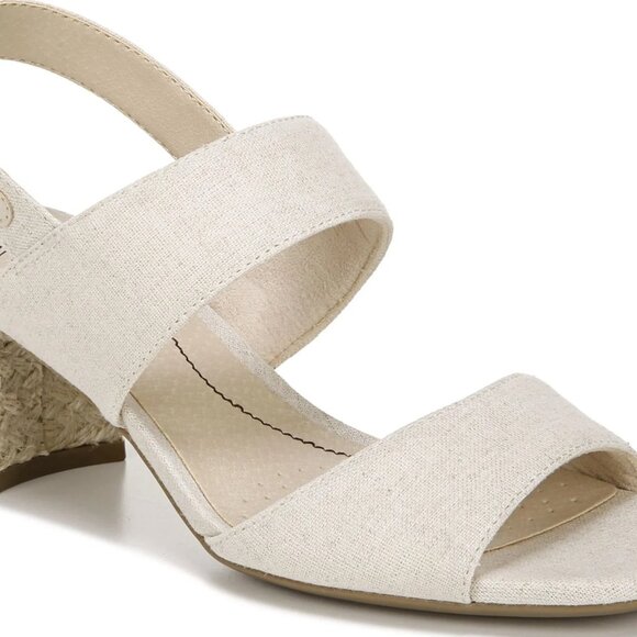 LifeStride CALDWELL Ivory Heeled Summer Sandals Sz 6.5 - Picture 5 of 6